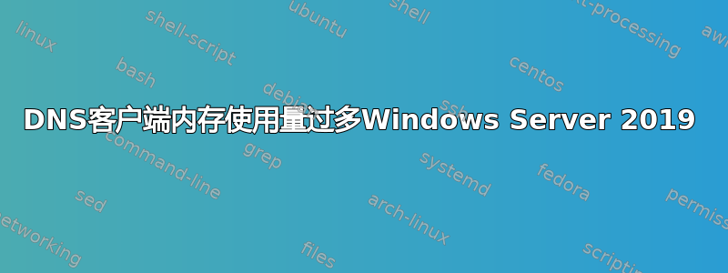 DNS客户端内存使用量过多Windows Server 2019