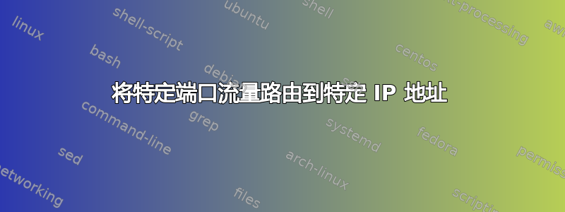 将特定端口流量路由到特定 IP 地址