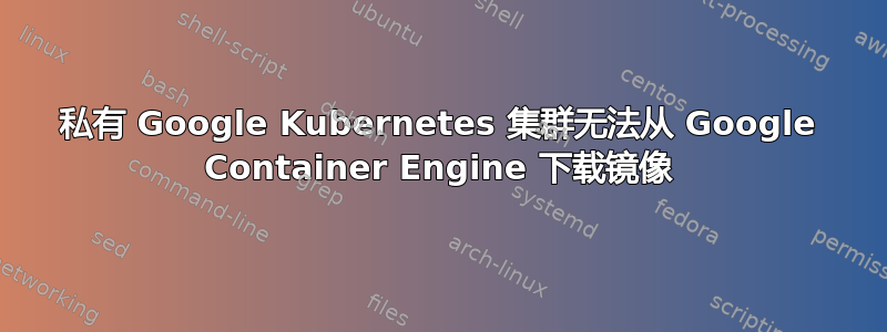 私有 Google Kubernetes 集群无法从 Google Container Engine 下载镜像