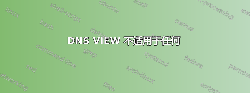 DNS VIEW 不适用于任何