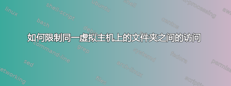 如何限制同一虚拟主机上的文件夹之间的访问