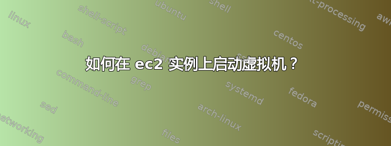 如何在 ec2 实例上启动虚拟机？