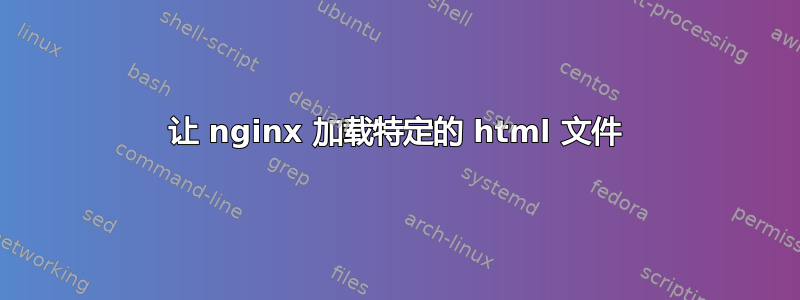 让 nginx 加载特定的 html 文件