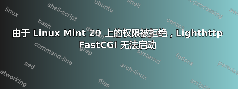 由于 Linux Mint 20 上的权限被拒绝，Lighthttp FastCGI 无法启动