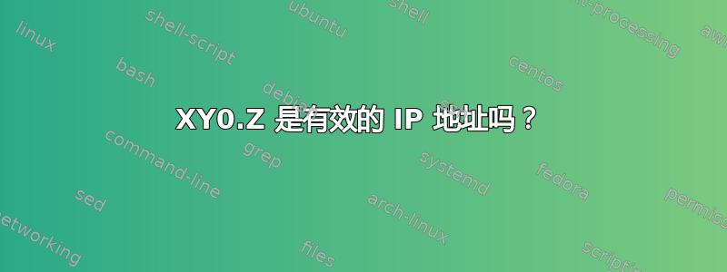 XY0.Z 是有效的 IP 地址吗？