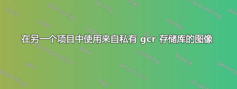 在另一个项目中使用来自私有 gcr 存储库的图像