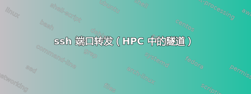 ssh 端口转发（HPC 中的隧道）