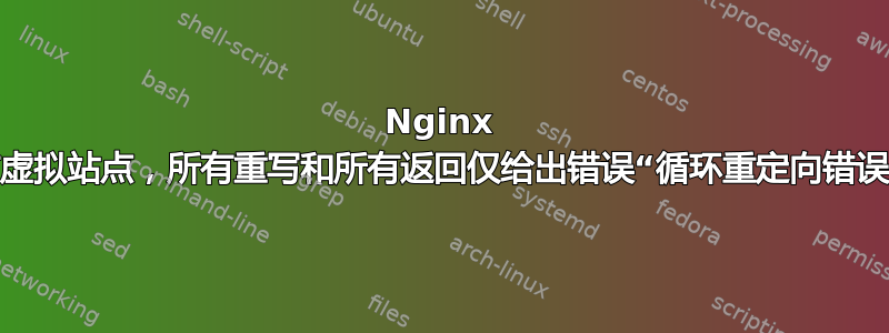 Nginx 与虚拟站点，所有重写和所有返回仅给出错误“循环重定向错误”