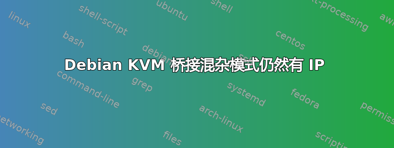 Debian KVM 桥接混杂模式仍然有 IP