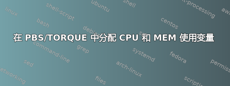 在 PBS/TORQUE 中分配 CPU 和 MEM 使用变量