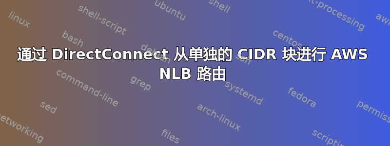 通过 DirectConnect 从单独的 CIDR 块进行 AWS NLB 路由