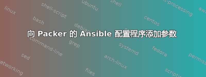 向 Packer 的 Ansible 配置程序添加参数