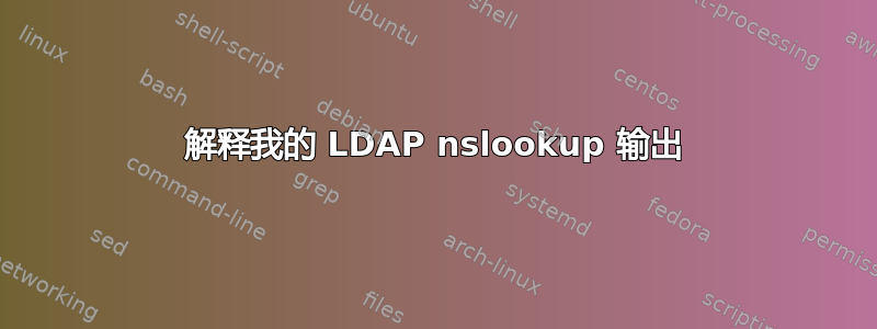 解释我的 LDAP nslookup 输出