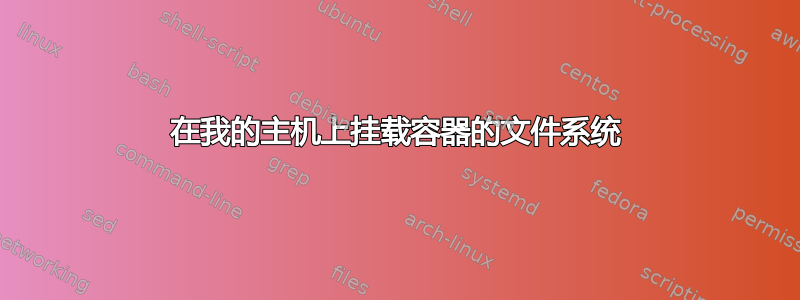 在我的主机上挂载容器的文件系统