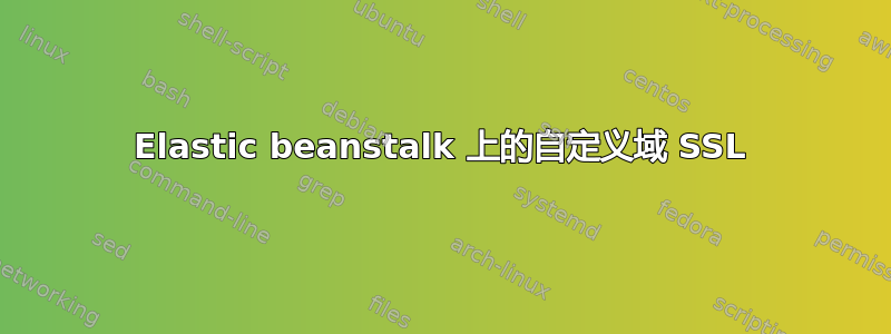 Elastic beanstalk 上的自定义域 SSL