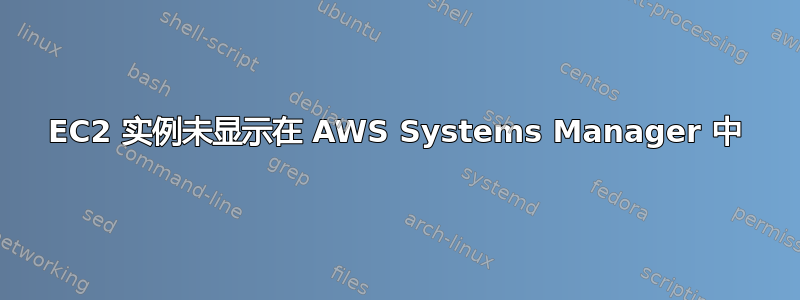 EC2 实例未显示在 AWS Systems Manager 中