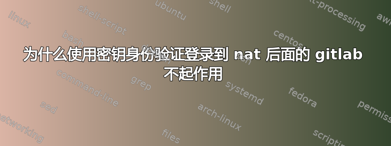 为什么使用密钥身份验证登录到 nat 后面的 gitlab 不起作用