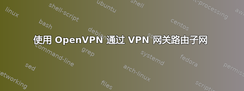 使用 OpenVPN 通过 VPN 网关路由子网