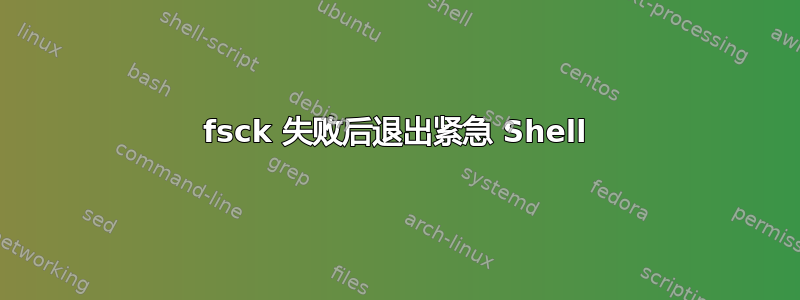 fsck 失败后退出紧急 Shell