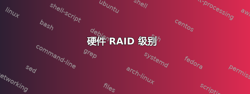 硬件 RAID 级别 