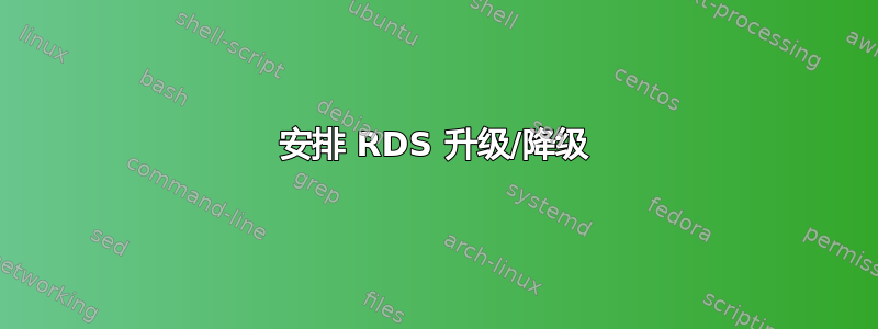 安排 RDS 升级/降级