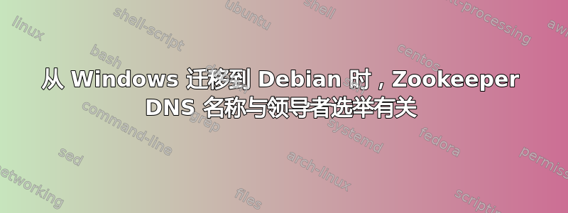 从 Windows 迁移到 Debian 时，Zookeeper DNS 名称与领导者选举有关