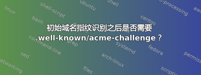 初始域名指纹识别之后是否需要 .well-known/acme-challenge？