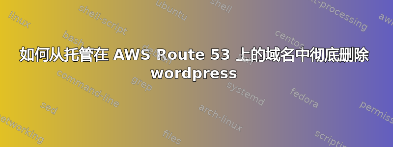 如何从托管在 AWS Route 53 上的域名中彻底删除 wordpress