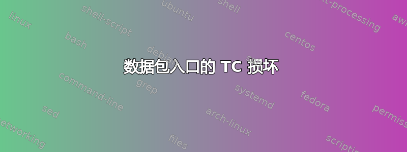 数据包入口的 TC 损坏