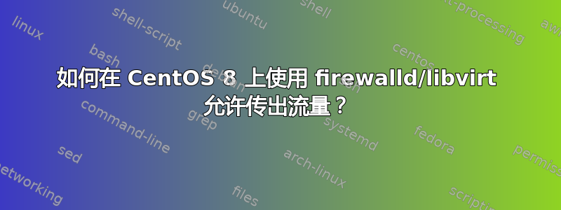 如何在 CentOS 8 上使用 firewalld/libvirt 允许传出流量？