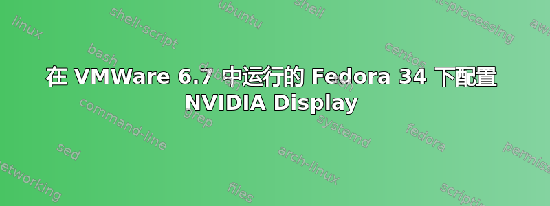 在 VMWare 6.7 中运行的 Fedora 34 下配置 NVIDIA Display