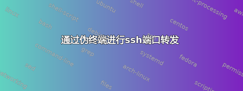 通过伪终端进行ssh端口转发