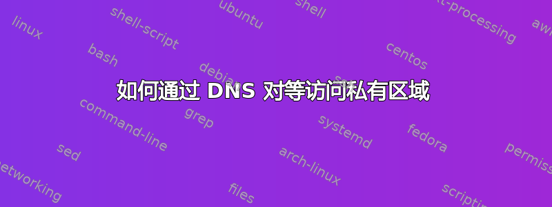 如何通过 DNS 对等访问私有区域