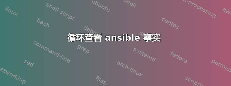 循环查看 ansible 事实