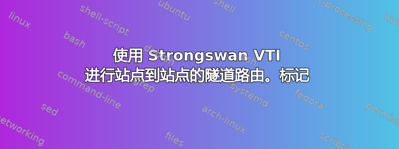 使用 Strongswan VTI 进行站点到站点的隧道路由。标记