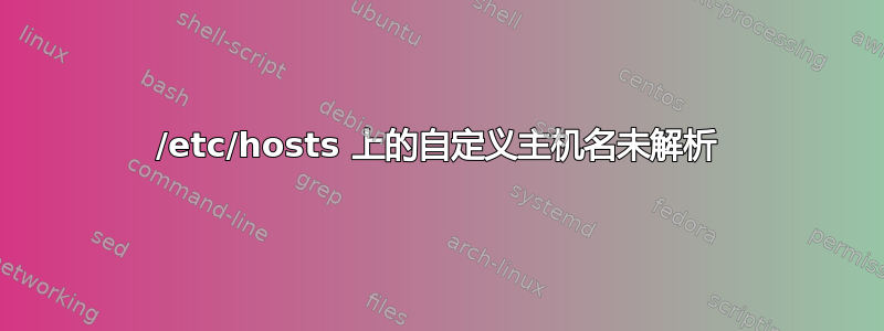 /etc/hosts 上的自定义主机名未解析