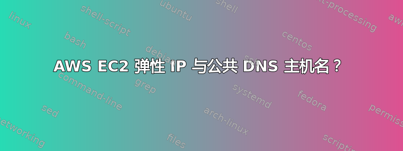 AWS EC2 弹性 IP 与公共 DNS 主机名？