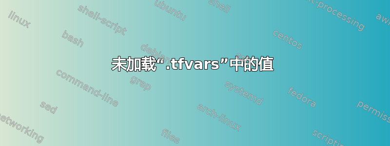 未加载“.tfvars”中的值