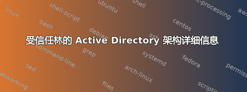 受信任林的 Active Directory 架构详细信息