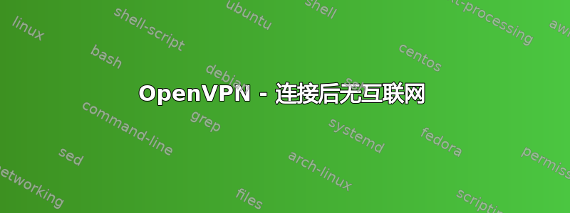 OpenVPN - 连接后无互联网