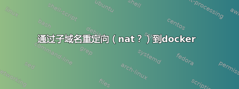 通过子域名重定向（nat？）到docker 