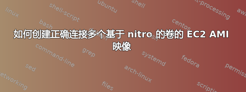 如何创建正确连接多个基于 nitro 的卷的 EC2 AMI 映像