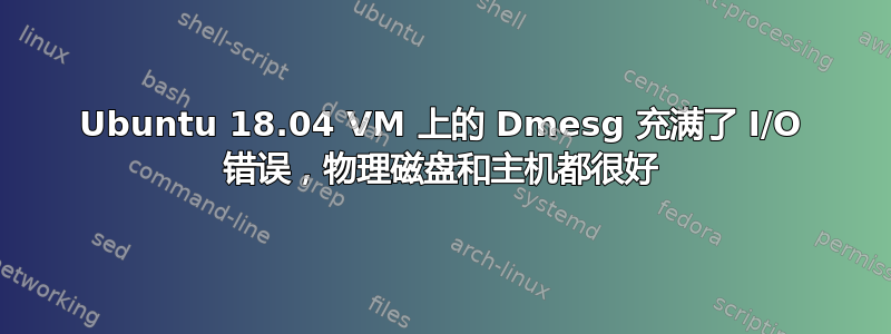 Ubuntu 18.04 VM 上的 Dmesg 充满了 I/O 错误，物理磁盘和主机都很好