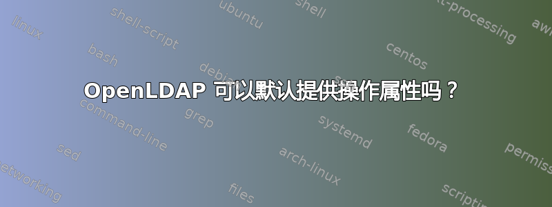 OpenLDAP 可以默认提供操作属性吗？