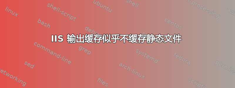 IIS 输出缓存似乎不缓存静态文件