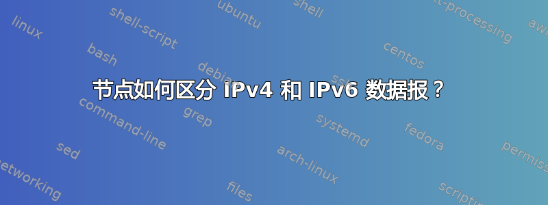 节点如何区分 IPv4 和 IPv6 数据报？