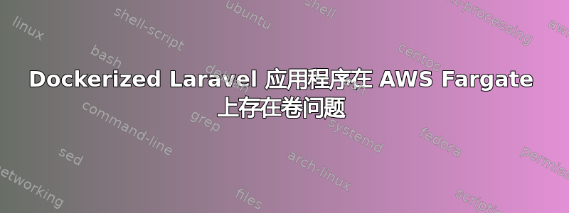 Dockerized Laravel 应用程序在 AWS Fargate 上存在卷问题