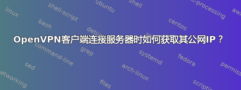 OpenVPN客户端连接服务器时如何获取其公网IP？