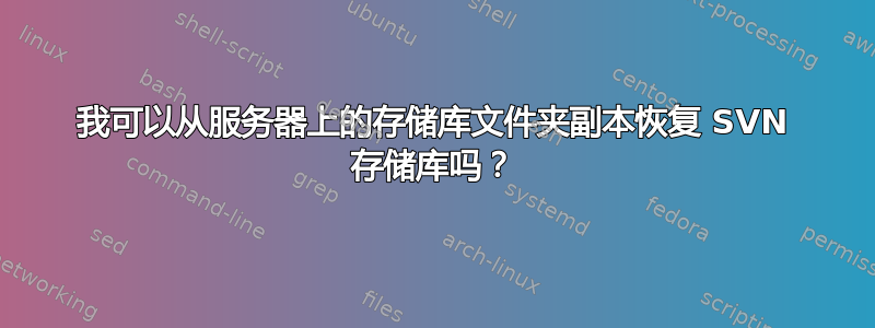 我可以从服务器上的存储库文件夹副本恢复 SVN 存储库吗？