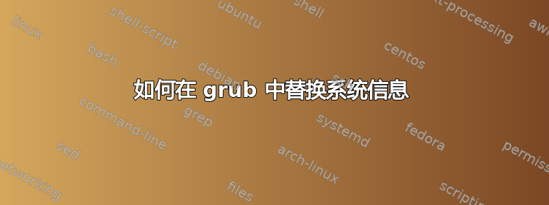 如何在 grub 中替换系统信息